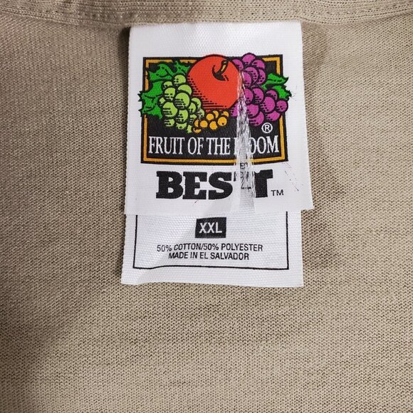 WORK IS FOR PEOPLE WHO DON’T KNOW HOW TO FISH Men's Crew Neck  T-shirt - 2XL - Picture 10 of 12